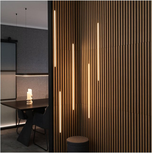 HOME DELUXE LED Lichtleiste für Akustikpaneel NOX Starterset M in Weiß mit warmweißem Licht - Bild 1