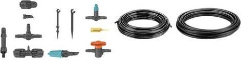 Gardena Micro-Drip-System Tropfbewässerungs-Set für die Terrasse in Anthrazit mit 15 Endtropfern für 30 Pflanzen (13mm) - Bild 1