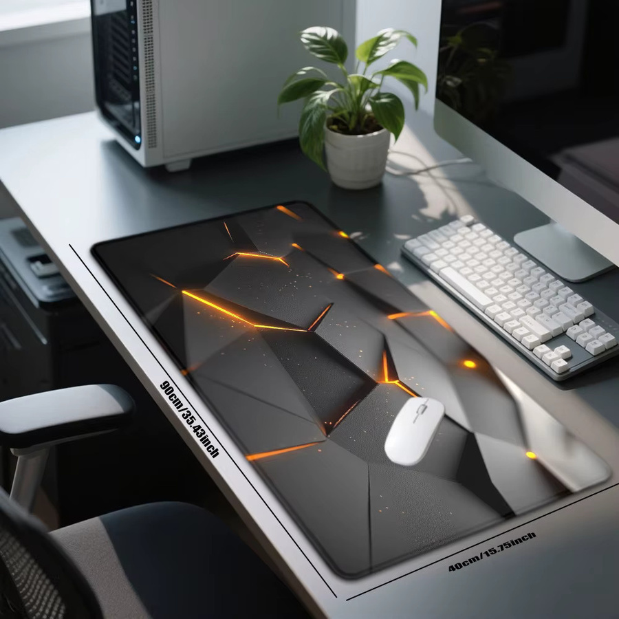 Laumango Mauspad mit geometrischem Design, rutschfest und waschbar, Schreibtischunterlage für Gaming und Büro - Bild 2