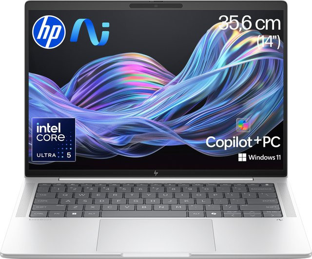 HP EliteBook X G1i KI Laptop Wolf Pro Security Edition Silber mit Intel Core Ultra 5 228V, 35,6 cm Display, 32 GB RAM, 512 GB SSD und Windows 11 Pro - Bild 1