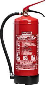 Gloria Pulver-Feuerlöscher PD6GA in Rot mit Wandhalterung, 6,0 l - Bild 1