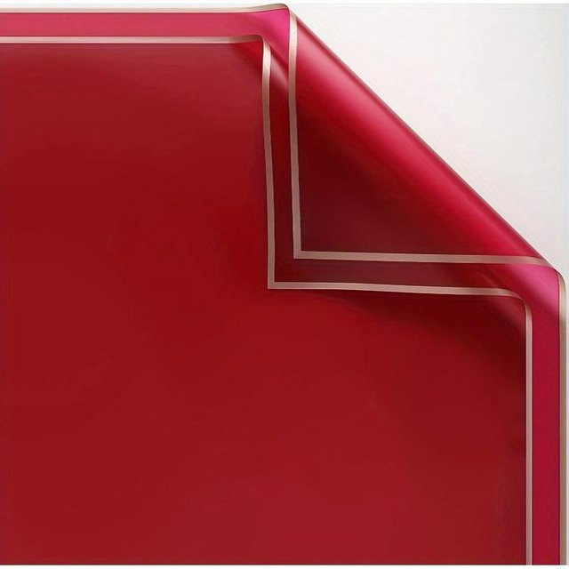 SZ-JZQ Blumenstraußpapier Set aus 20 Blatt Seidenpapier in Rot für Floristen und Geschenkverpackungen, B: 58 cm, H: 58 cm - Bild 1