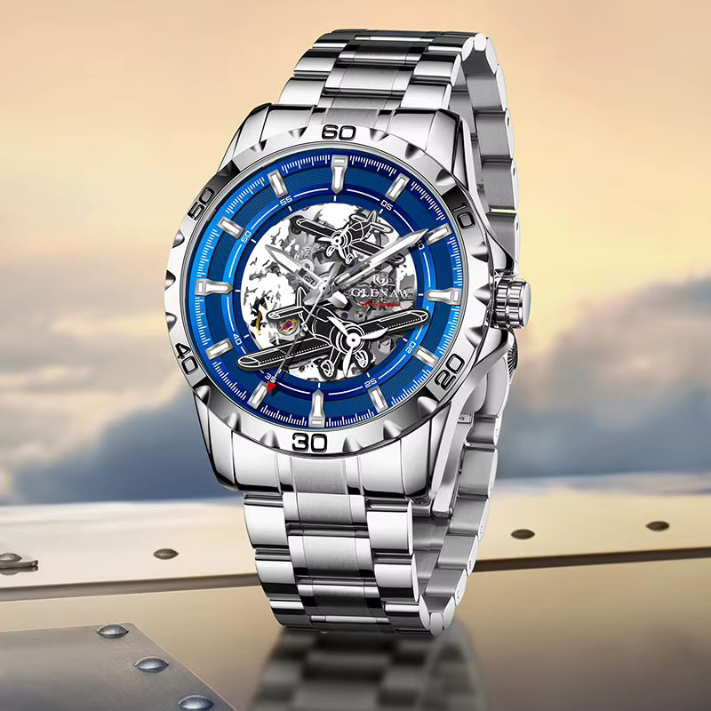 GLENAW Armbanduhr Automatik, Edelstahl, Herren - Bild 5