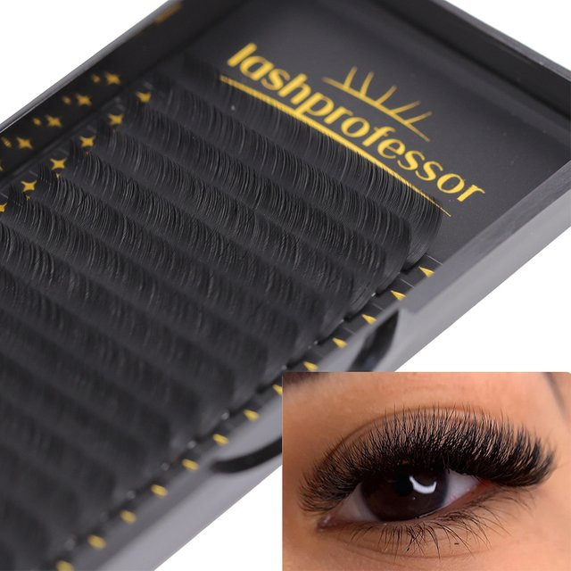 Lashprofessor Wimpernverlängerung, 16 Reihen, 5–20 mm, künstlicher Nerz, matt, Black - Bild 1