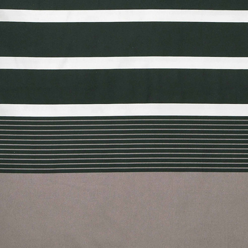 Janine Baumwoll-Bettwäsche J.D. Mako-Satin gestreift in Braun und Schwarz mit Reißverschluss - Bild 2