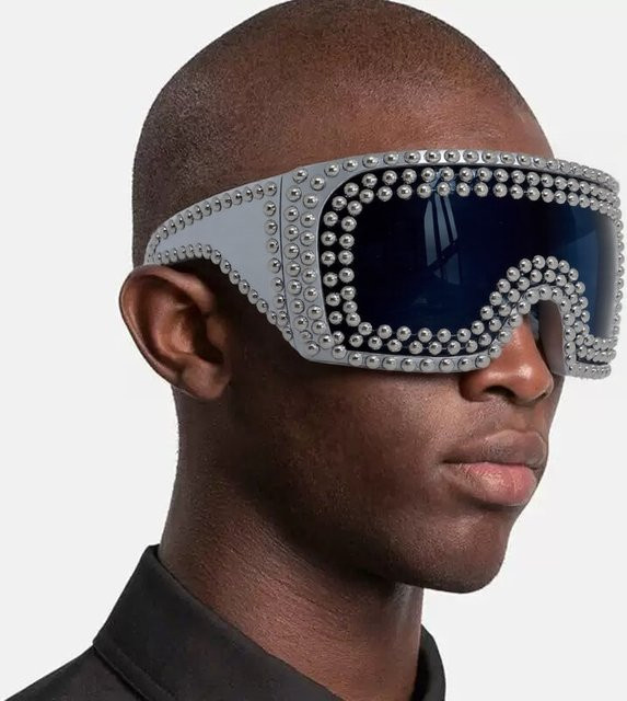 MONIQUE ORENDA Goggle Sonnenbrille, Silber, Vollrand, Unisex - Bild 1