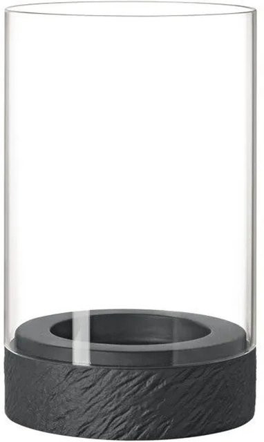 Villeroy & Boch Manufacture Rock Home Windlicht aus Glas in Grau Transparent Schwarz, Durchmesser: 20 cm - Bild 1