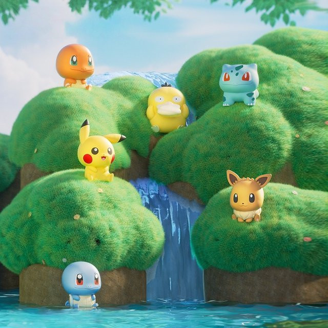 FUNISM Pokémon Actionfiguren Set, Pikachu Charmander Bulbasaur Squirtle Eevee - Bild 1