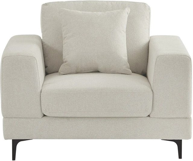 Sessel Jamolo von Vente-unique mit gerader Rückenlehne in Beige, Höhe: 107 cm - Bild 1