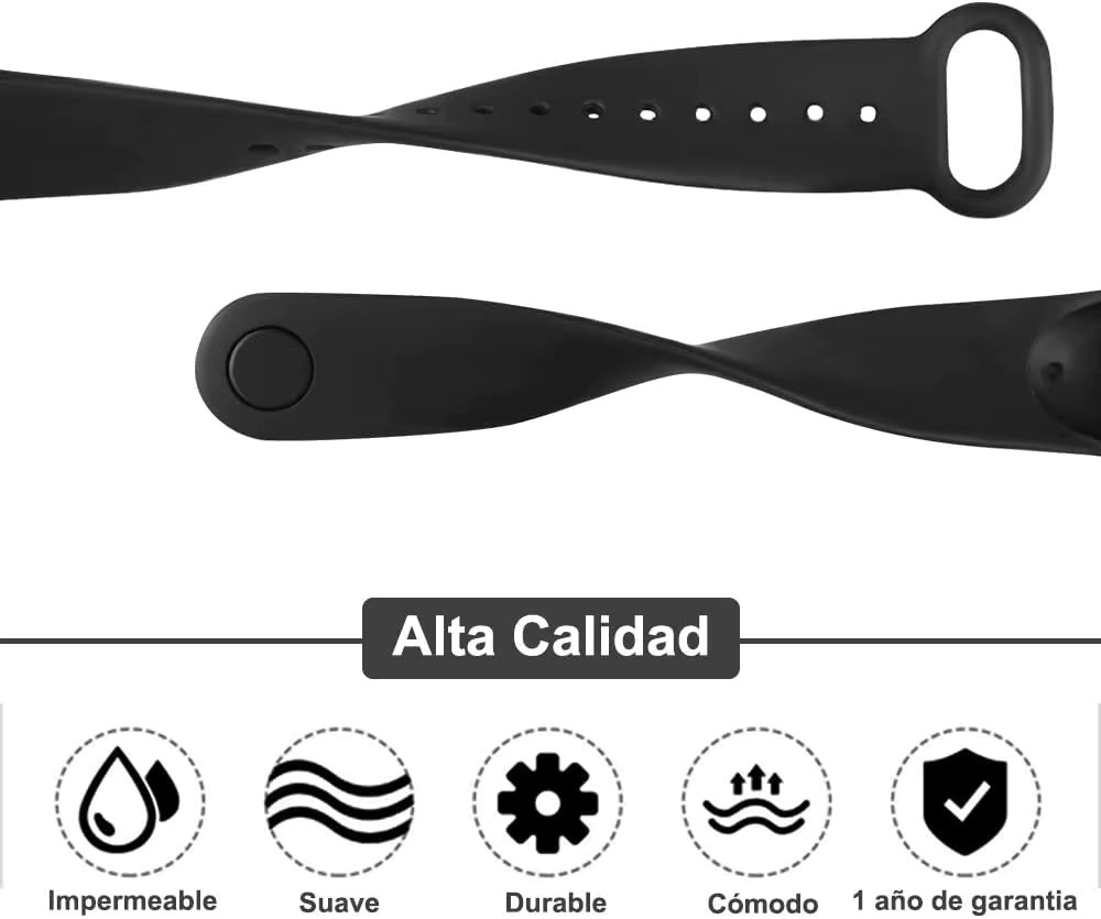 Uhrenarmband Silikon, Schwarz, Unisex - Bild 5