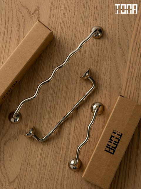 Miaokesen Messing-Möbelgriff in Pilzform, minimalistischer Schrankgriff für Nachttisch und Möbel, unregelmäßiges Design - Bild 1