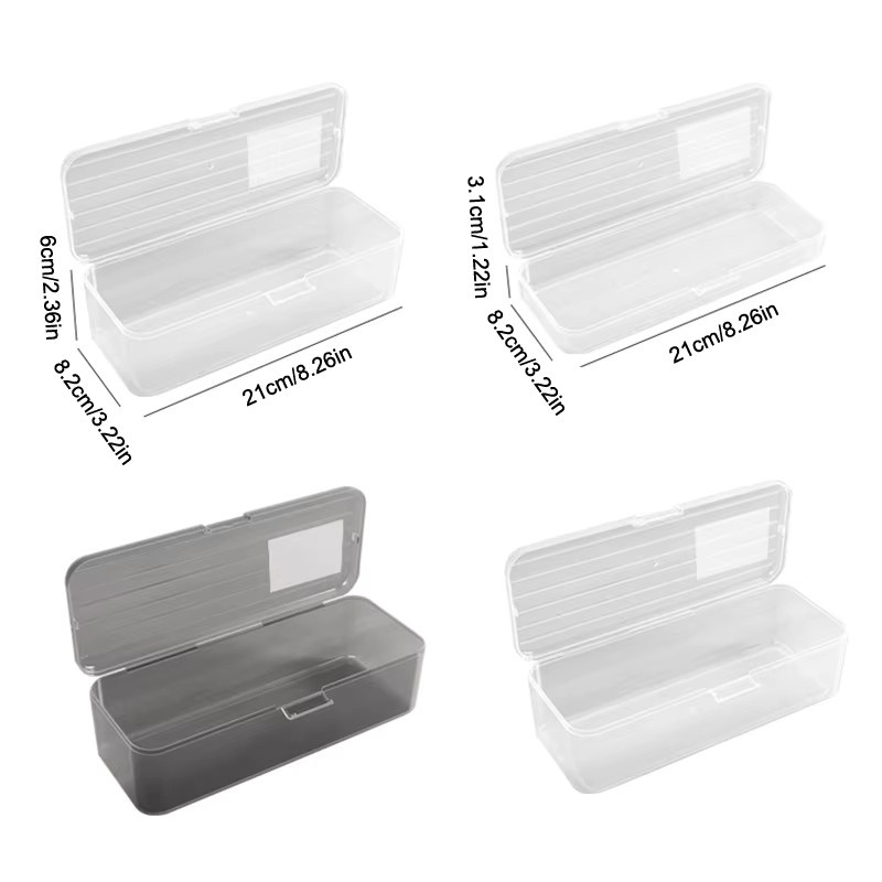 Transparente Kosmetik-Aufbewahrungsbox aus Kunststoff für Make-up-Pinsel und Schreibwaren - Bild 2