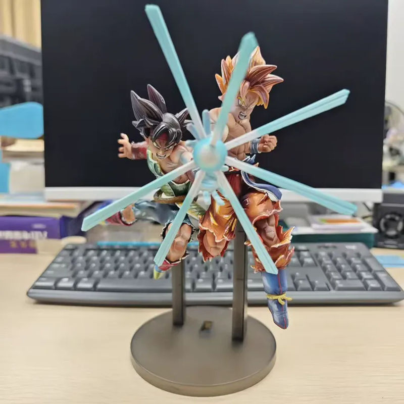 Bandai Dragon Ball Actionfiguren Bardock und Goku Modell-Statue, mehrfarbig, Höhe: 27 cm - Bild 3