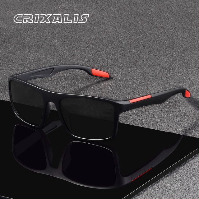 CRIXALIS Sonnenbrille, quadratisch, Vollrand, Schwarz, Unisex, polarisiert - Bild 1