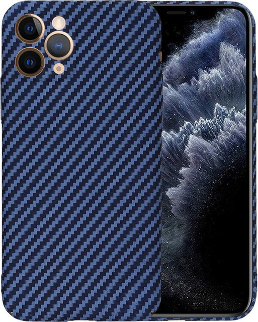 Techsuit Carbonite FiberShell Schutzhülle für Apple iPhone 11 Pro in Türkis - Bild 1