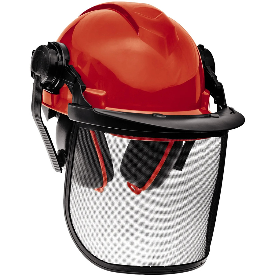 Einhell Forstschutzhelm BG-SH 2 in Orange und Schwarz nach EN 397 - Bild 2
