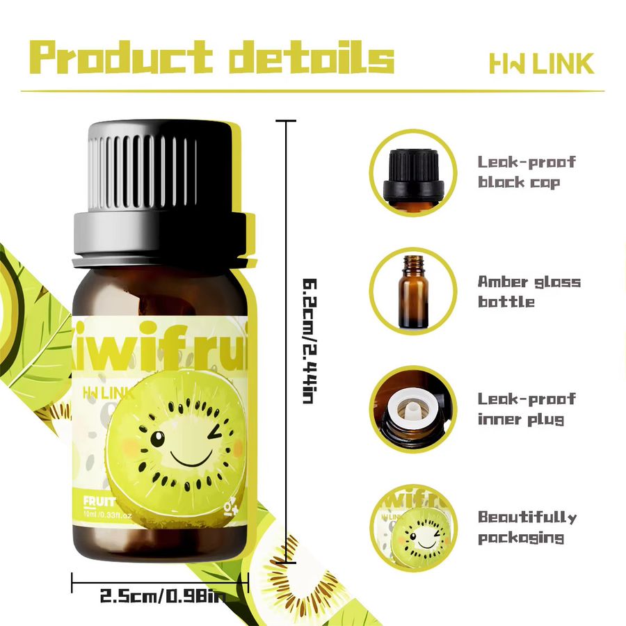 HWLINK Ätherisches Kiwi Öl 10 ml für Aromatherapie, Diffusoren und DIY-Projekte - Bild 4
