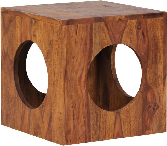 Beistelltisch von KADIMA DESIGN aus Massivholz in Braun, quadratisch, B/T/H: 35 x 35 x 35 cm - Bild 1