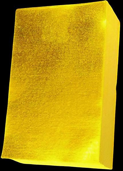 Handgefertigtes unbeschichtetes Blattgoldpapier von Shopping Party in Gold, 800 Blatt, B: 14 cm, H: 11 cm - Bild 1