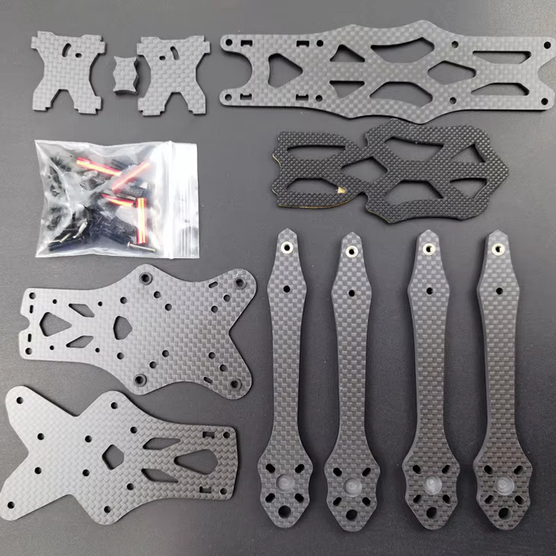 Underrow FPV Freestyle Racing Rahmen Kit aus Kohlefaser in Schwarz, 225mm - Bild 5