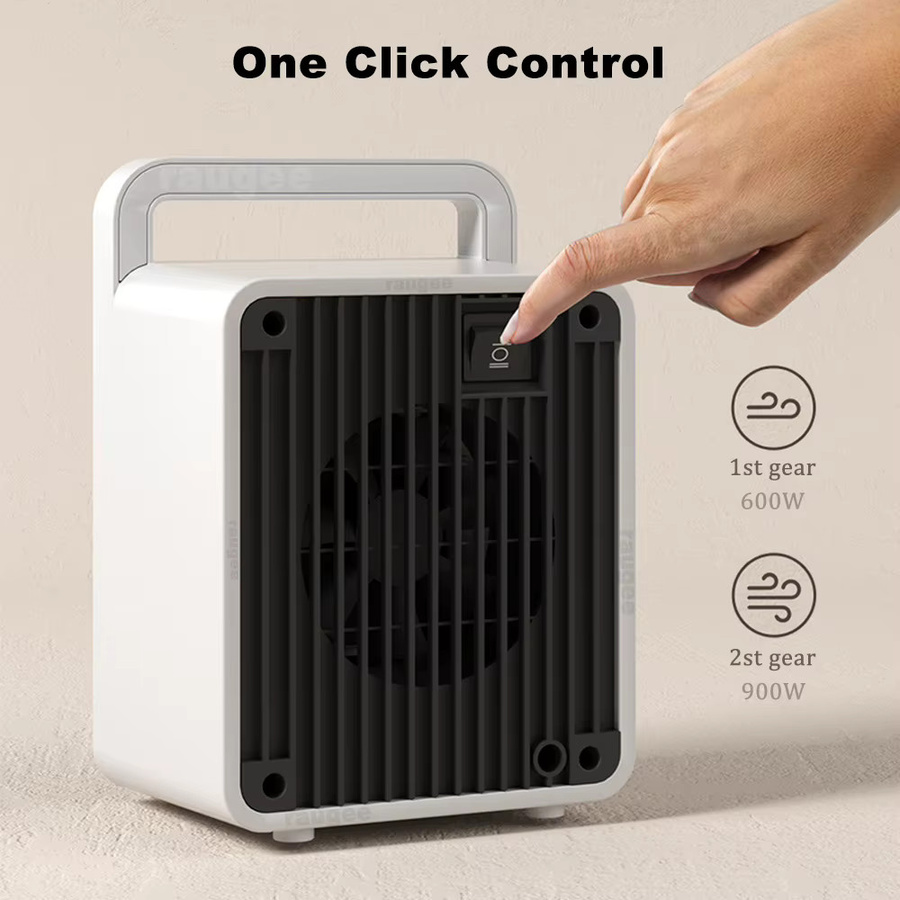 NOCCLILI Mini-Elektroheizung mit 600 W PTC-Keramik-Technik in Weiß - Bild 4