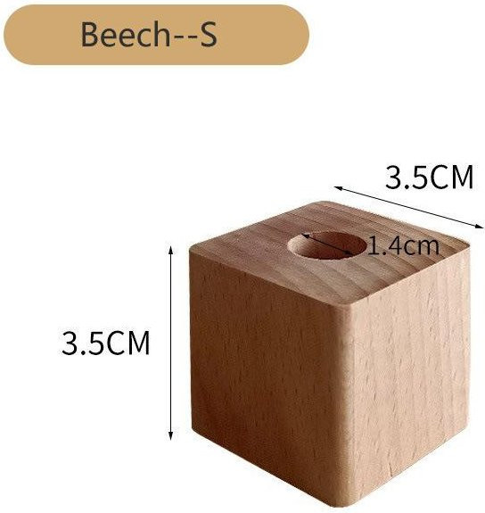 Minimalistischer Stifthalter aus massivem Walnussholz in Beige für Schreibtisch und Arbeitszimmer - Bild 1