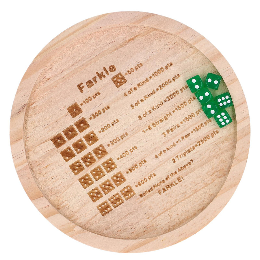 CosyHome Farkle Würfelablage Holz Set - Bild 2