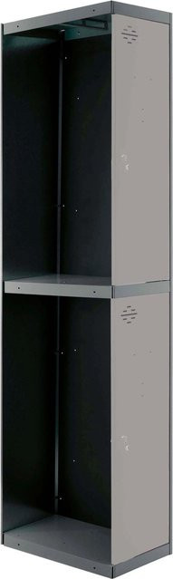 PROREGAL Spind AMEGO Anbaumodul mit 2 Abteilen, Anthrazit-Grau, H x B x T: 180 x 30 x 50 cm - Bild 1
