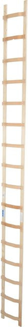 Krause Dachleiter aus Holz mit 16 Sprossen, Farbe Braun, Höhe: 450 cm, Breite: 40 cm, Tiefe: 7 cm - Bild 1