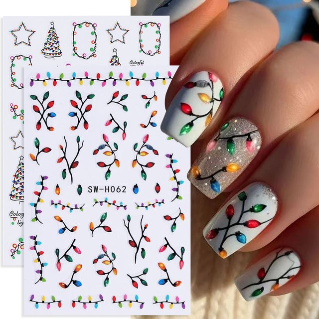 Sweet Trend Nagelaufkleber, bunt, glänzend, 2 Stück - Bild 1