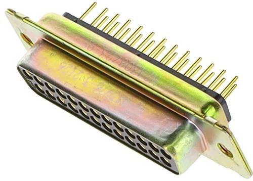 TE Connectivity D-SUB Steckverbinder 443976-3 mit 25 Polen und 180 Grad Winkel in Gold - Bild 1