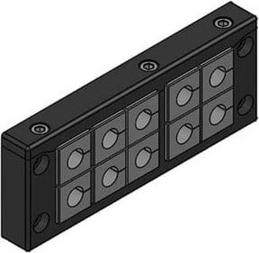 icotek Kabeleinführungsleiste KEL-U 24/10 in Schwarz - Bild 1