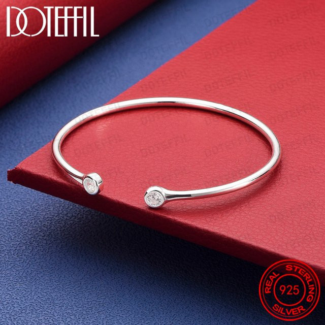 DOTEFFIL Armreif, 925 Silber, Kristall, Unisex - Bild 1