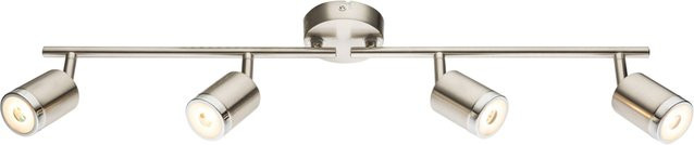 Globo LED-Spot Comore Nickel matt aus Metall mit 4 Brennstellen, B/H/L: 9 x 67 x 17 cm - Bild 1