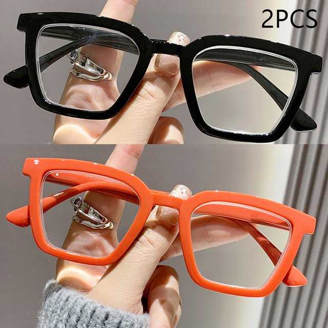 VABBON Lesebrille, quadratisch, Vollrand, Kunststoff, schwarz, Damen, Anti-blau Licht - Bild 1
