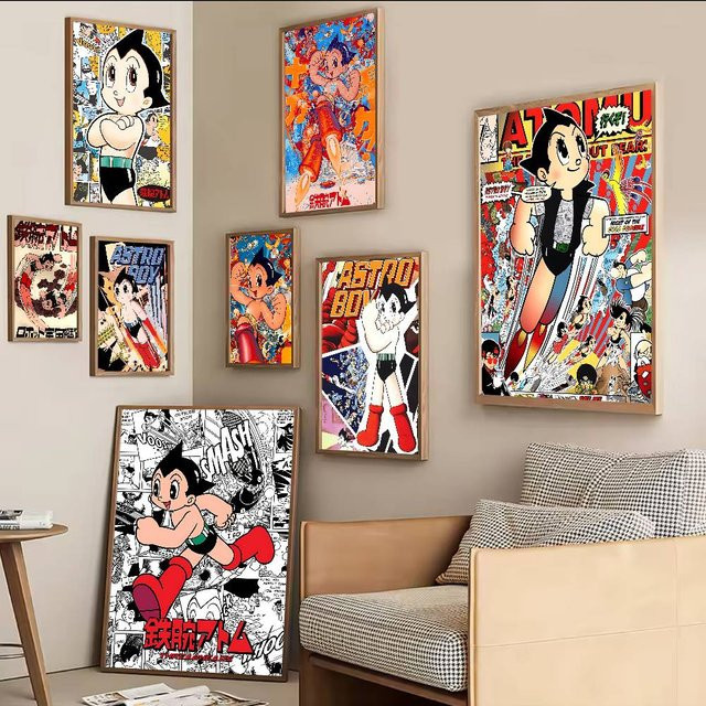 Beast Kingdom Astro Boys Retro Poster Selbstklebend, Mehrfarbig, B: 15,0 cm, H: 10,0 cm - Bild 1