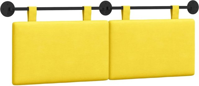 vidaXL Polsterpaneel aus Cordstoff in Hellgelb, Wandpaneel für Wohnzimmer und Schlafzimmer, B/H/T: 150 x 55 x 5 cm - Bild 1
