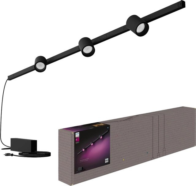 Philips Hue Perifo LED-Schienenbeleuchtung Basis-Set mit 3 Spots in Schwarz - Bild 1