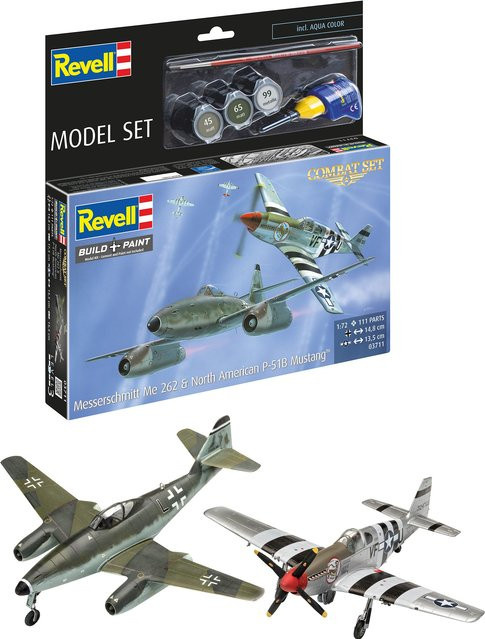 Revell Combat Set Messerschmitt Me 262 & P-51B Mustang, Modellset, 1:72 - Bild 1