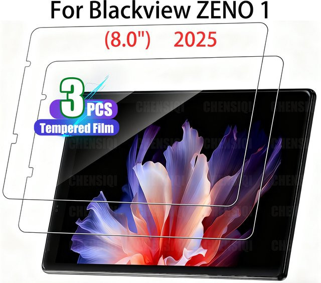 Blackview ZENO 1 Displayschutzfolie aus gehärtetem Glas, 8,0 Zoll, transparent, 9H Härtegrad, kratzfest und anti-fingerabdruck - Bild 1