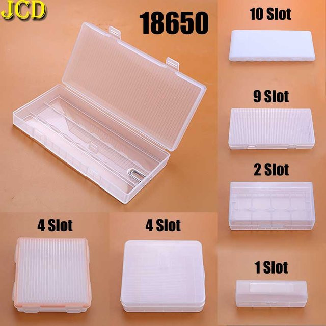 JCD Tragbarer wasserdichter Batteriehalter Organizer für 18650 Batterien in Transparent - Bild 1