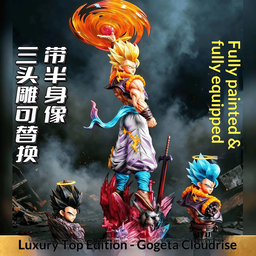 Bandai Dragon Ball Z Gogeta Super Saiyan Actionfigur, 45cm, 3 Austauschbare Köpfe - Bild 4