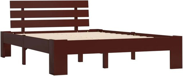 vidaXL Massivholzbett aus Kiefer in Braun, B/T/H: 120 x 200 x 66 cm - Bild 1