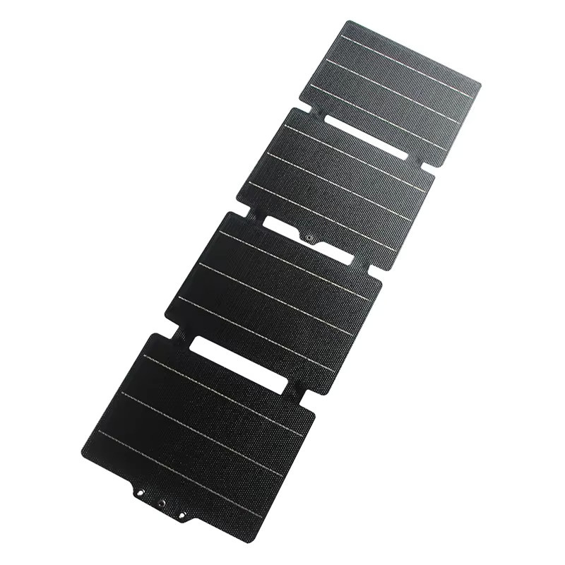 Luxuglow Faltbares Solarpanel 60 W, Tragbare Klappzelle mit USB-C und USB-A, 12 V DC Solar-Ladegerät in Schwarz - Bild 2