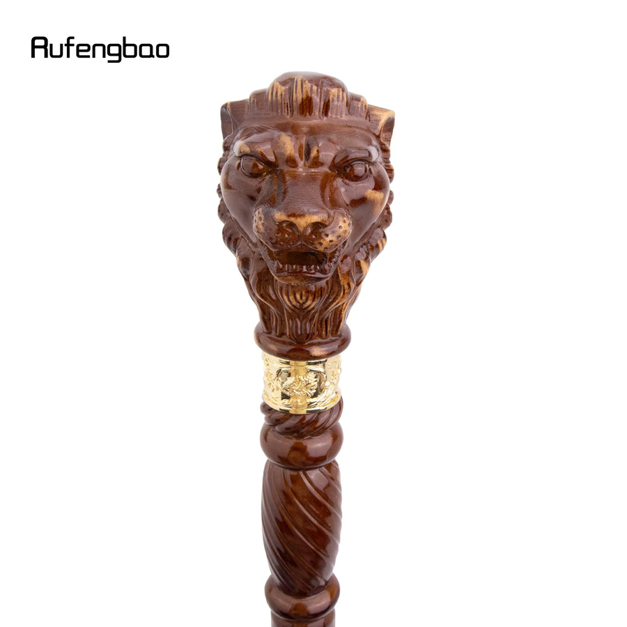 Rufengbao Löwen-Tiger-Brauner Holz-Gehstock, 95cm - Bild 2