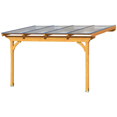 Skan Holz Terrassenüberdachung Ravenna braun mit Polycarbonat-Dach B/T: 434 x 250 cm - Bild 3