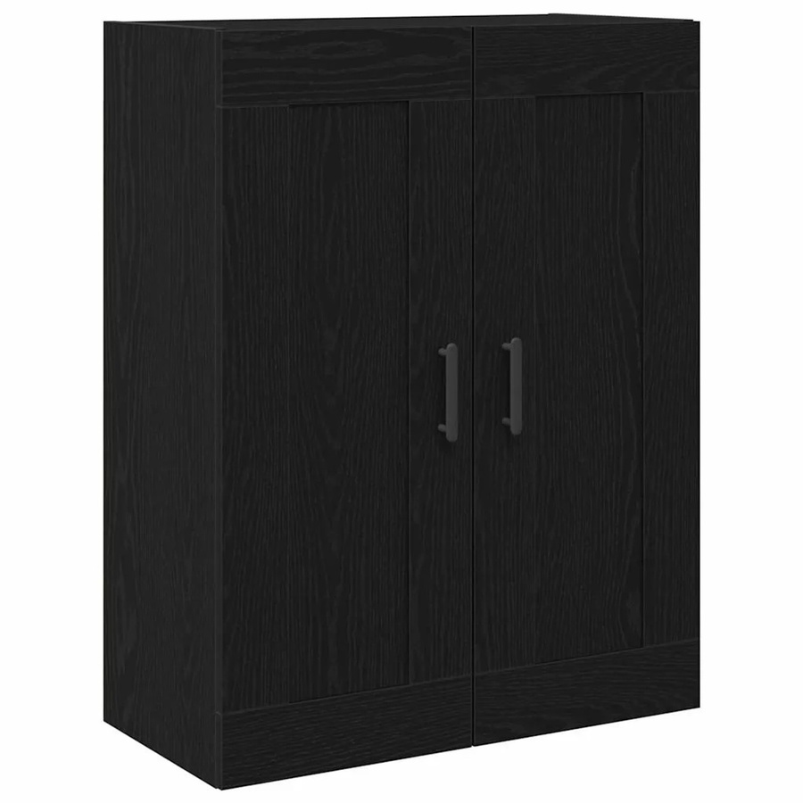 vidaXL Wandmontierter Schrank in Schwarz und Eichen-Optik, B/T/H: 69,5 x 34 x 90 cm - Bild 2