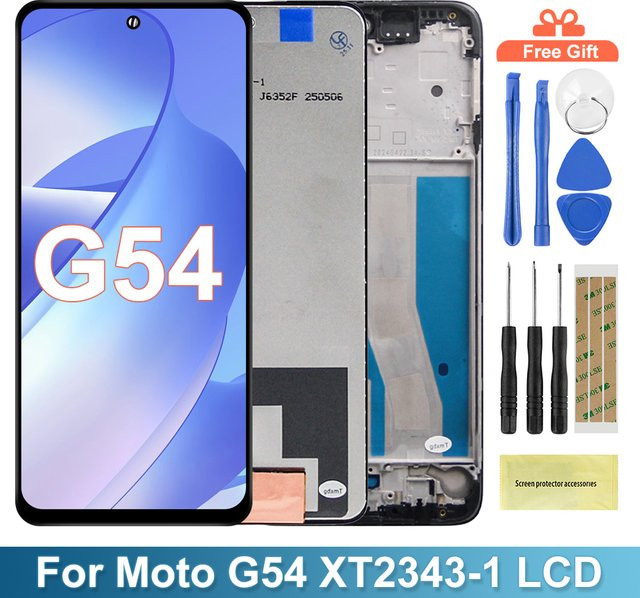 Motorola Moto G54 LCD Display Touchscreen Rahmen Digitizer Vollversammlung in Schwarz für XT2343 XT2343-1-2-5 - Bild 1