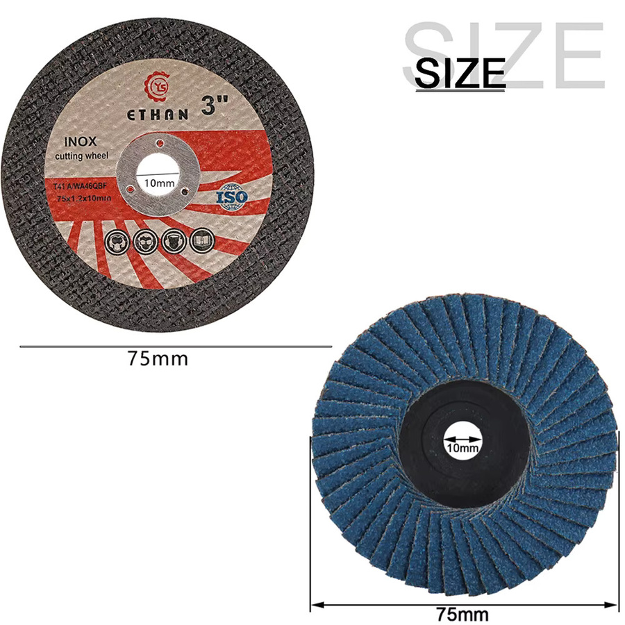 SI FANG Mini-Harz-Trennscheiben aus Zirkonoxid für Winkelschleifer, Durchmesser: 75 mm, 5 oder 10 Stück - Bild 2