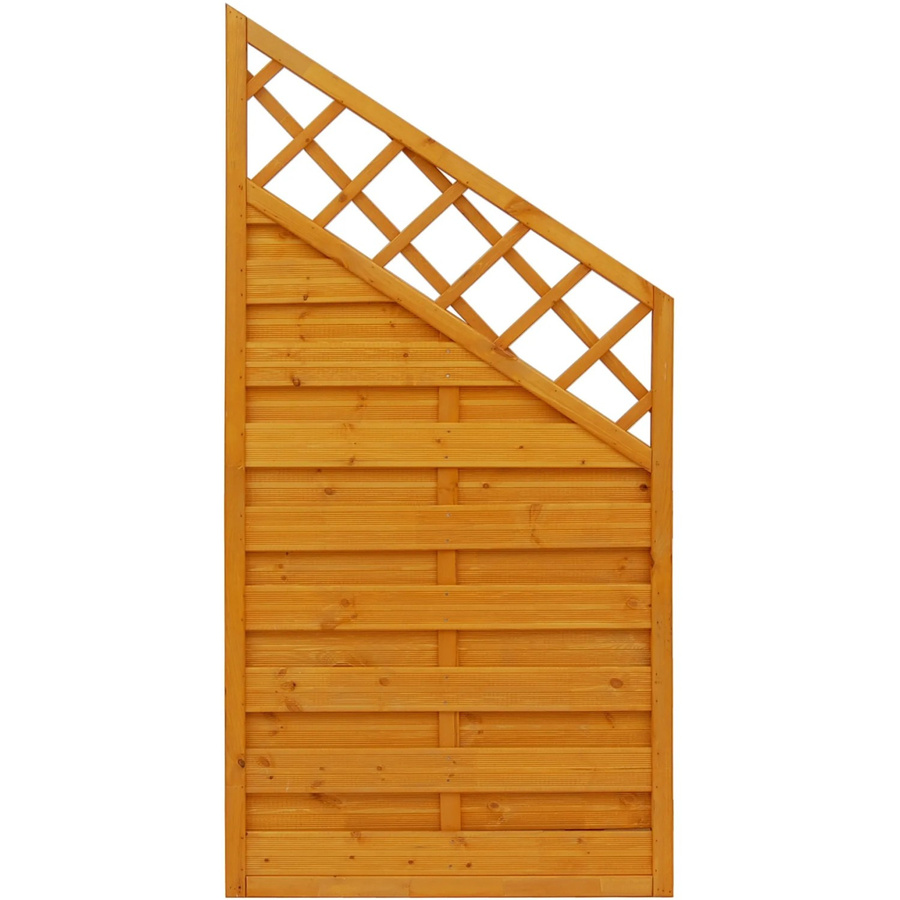 Sichtschutzzaun-Element Country von Andrewex aus Holz in Pinienfarben, 3-fach lasiert, blickdicht, Höhe: 180 cm, Breite: 120 cm - Bild 2